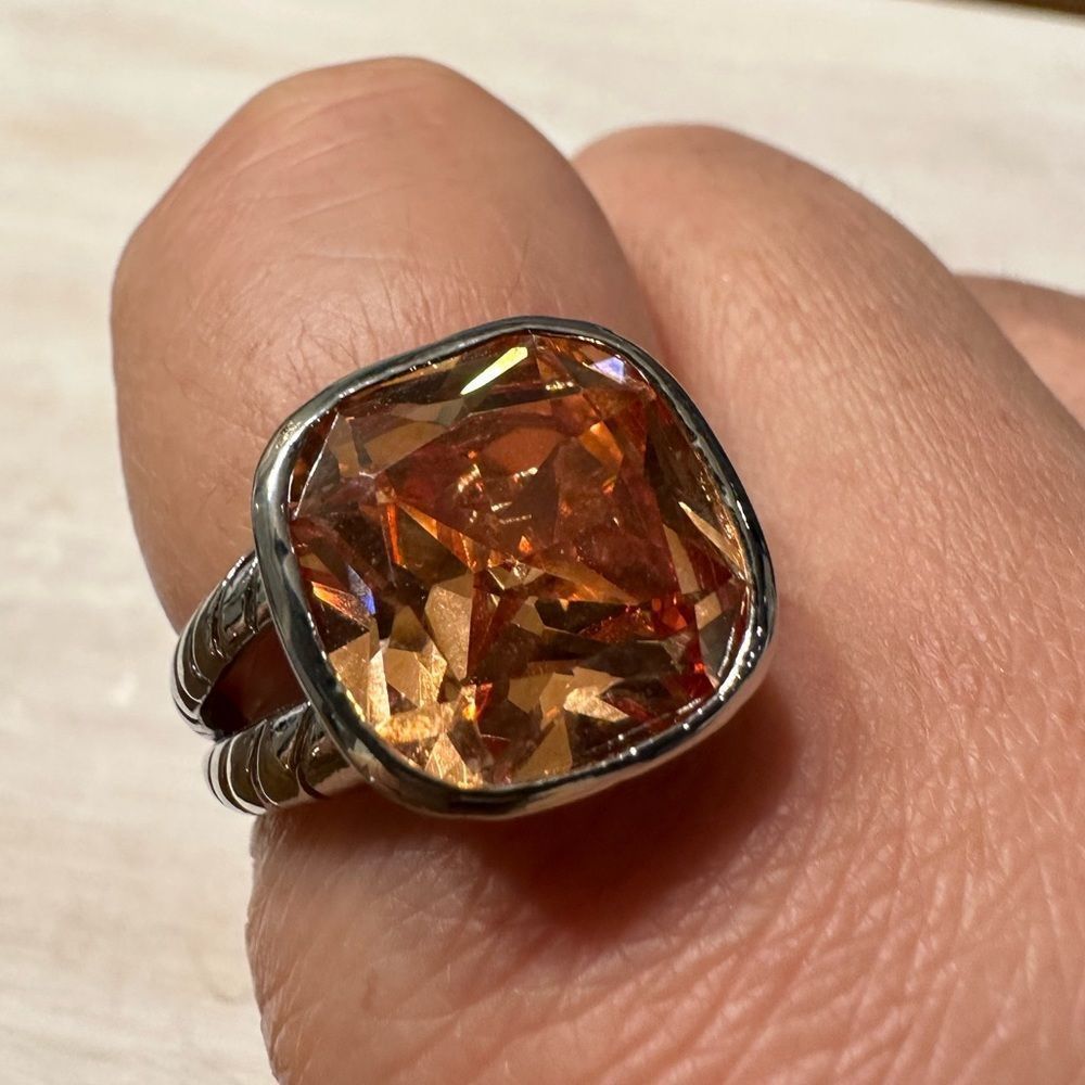Morganite Silver Ring